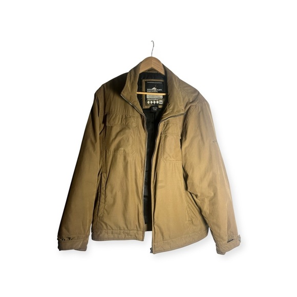 Men's Tan Military Field Jacket - Picture 2 of 7